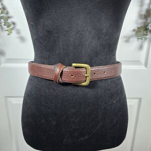 Merona Reddish Brown Leather Belt Ladies Small